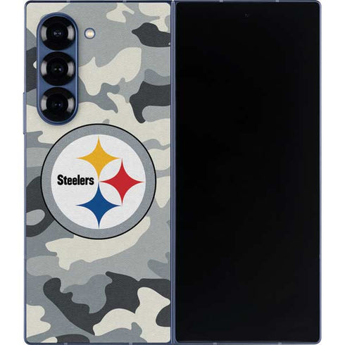 NFL Pittsburgh Steelers Camo Galaxy Z Fold6 Skin