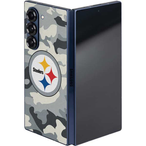 NFL Pittsburgh Steelers Camo Galaxy Z Fold6 Skin