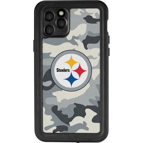 NFL Pittsburgh Steelers Camo iPhone 11 Pro Waterproof Case