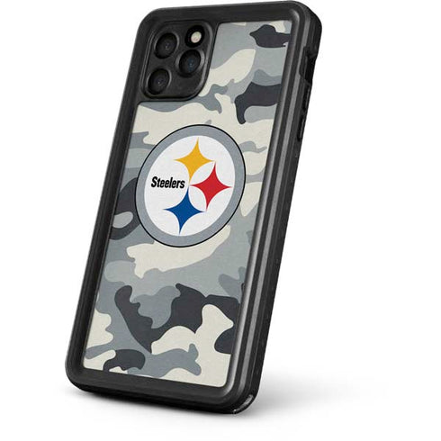 NFL Pittsburgh Steelers Camo iPhone 11 Pro Waterproof Case