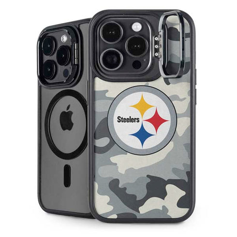 NFL Pittsburgh Steelers Camo iPhone 14 Pro Kickstand Case