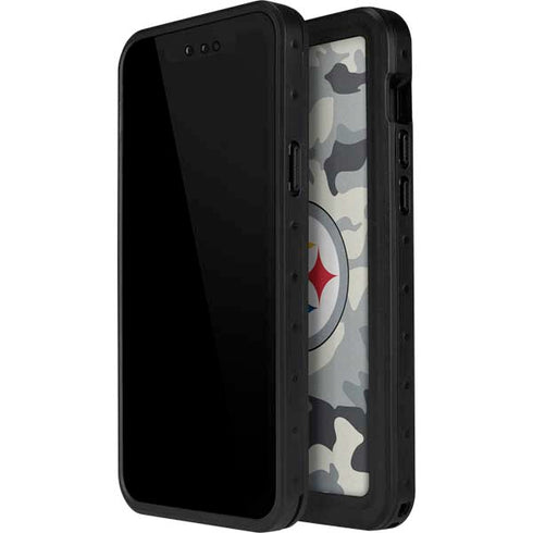 NFL Pittsburgh Steelers Camo iPhone 15 Plus Waterproof Case