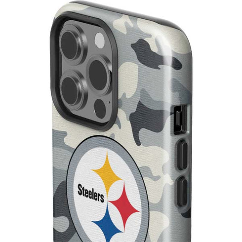 NFL Pittsburgh Steelers Camo iPhone 15 Pro Impact Case