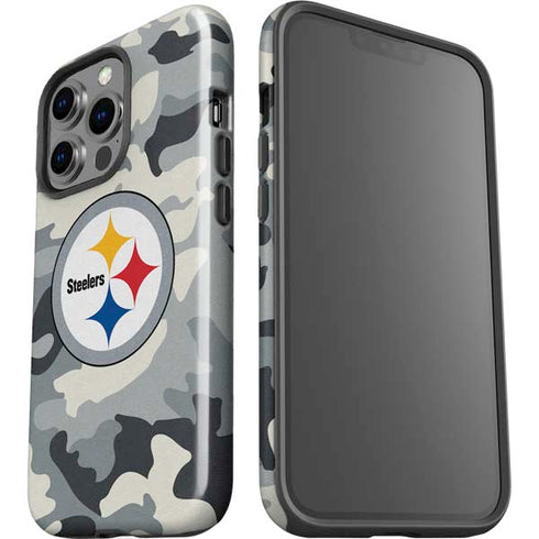 NFL Pittsburgh Steelers Camo iPhone 15 Pro Impact Case