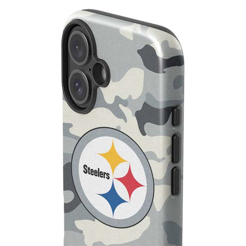 NFL Pittsburgh Steelers Camo iPhone 16 Impact Case
