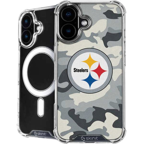 NFL Pittsburgh Steelers Camo iPhone 16 MagSafe Case