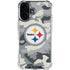 NFL Pittsburgh Steelers Camo iPhone 16 Plus Clear Case
