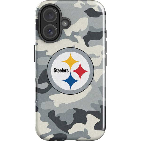 NFL Pittsburgh Steelers Camo iPhone 16 Plus Impact Case