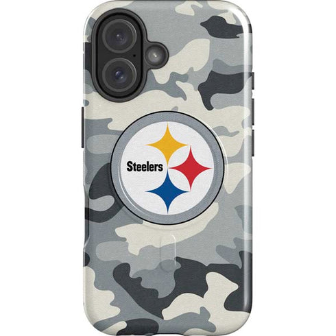 NFL Pittsburgh Steelers Camo iPhone 16 Plus Magsafe Impact Case