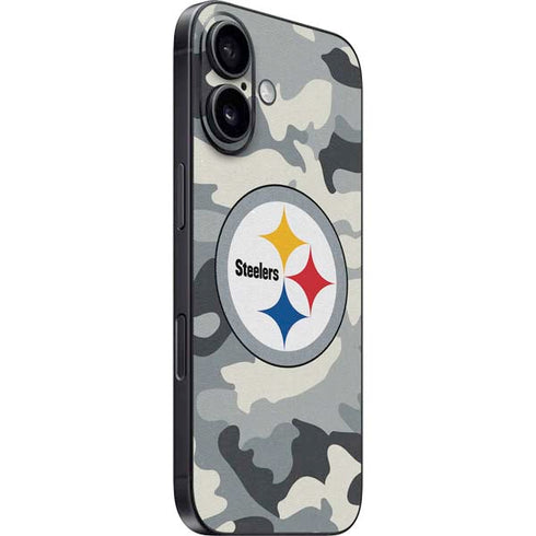 NFL Pittsburgh Steelers Camo iPhone 16 Plus Skin