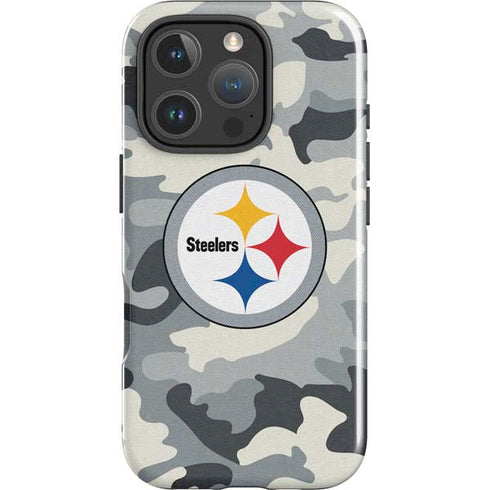 NFL Pittsburgh Steelers Camo iPhone 16 Pro Impact Case