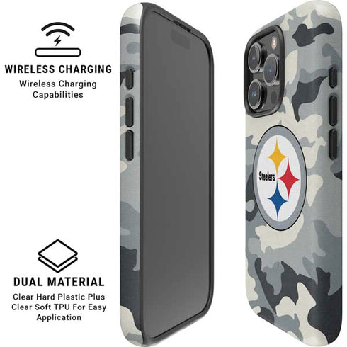 NFL Pittsburgh Steelers Camo iPhone 16 Pro Max Magsafe Impact Case
