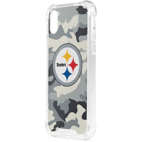 NFL Pittsburgh Steelers Camo iPhone XS Clear Case