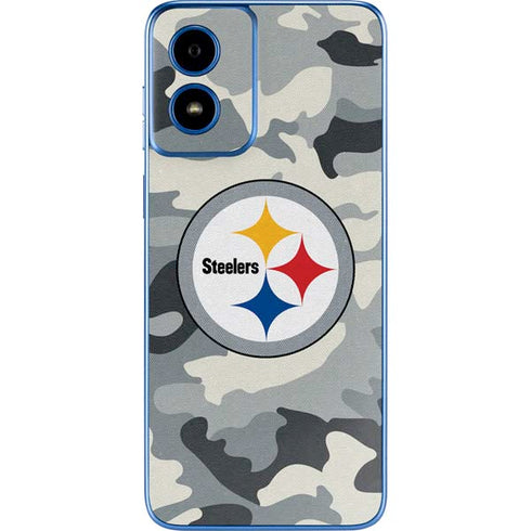 NFL Pittsburgh Steelers Camo Moto G Play 4G (2024) Skin