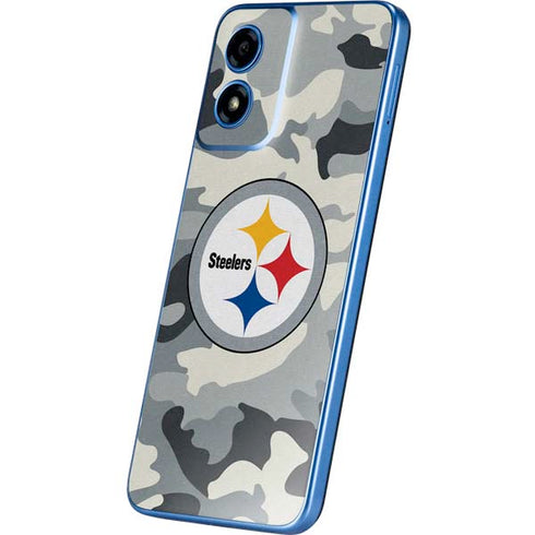 NFL Pittsburgh Steelers Camo Moto G Play 4G (2024) Skin