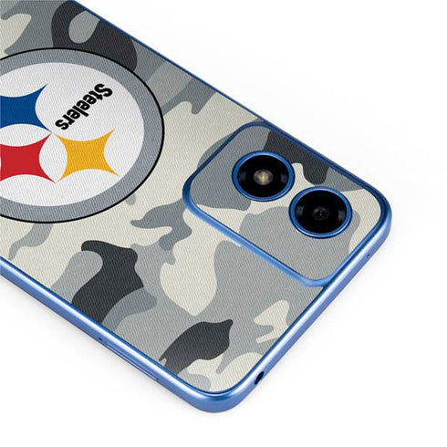 NFL Pittsburgh Steelers Camo Moto G Play 4G (2024) Skin