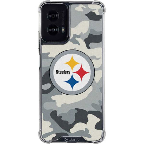 NFL Pittsburgh Steelers Camo Moto G Power 5G (2024) Clear Case