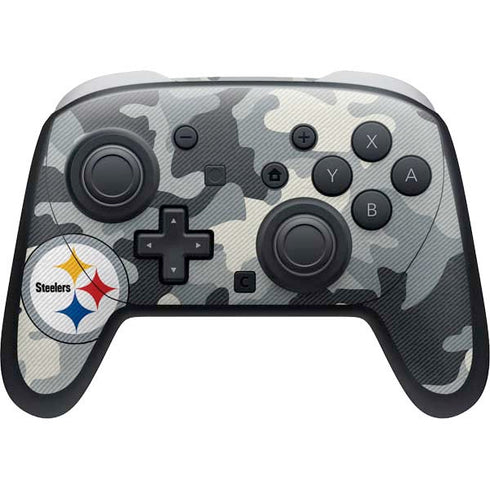 NFL Pittsburgh Steelers Camo Nintendo Switch 2 (2025) Pro Controller Skin