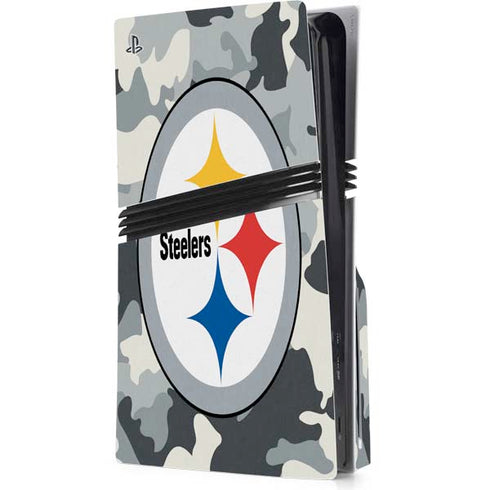 NFL Pittsburgh Steelers Camo PS5 Pro Disk Console Skin