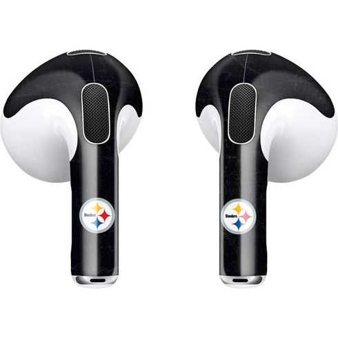 NFL Pittsburgh Steelers Distressed Apple AirPods (3rd Gen 2021) Skin