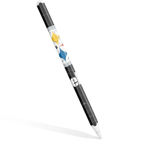 NFL Pittsburgh Steelers Distressed Apple Pencil (2nd Gen 2019) Skin