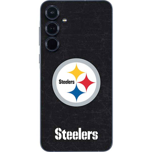 NFL Pittsburgh Steelers Distressed Galaxy A35 5G Skin