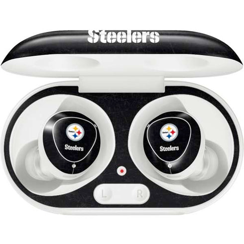 NFL Pittsburgh Steelers Distressed Galaxy Buds Plus Skin