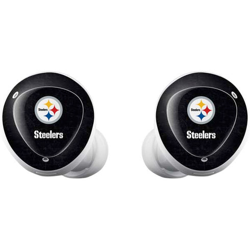 NFL Pittsburgh Steelers Distressed Galaxy Buds Plus Skin