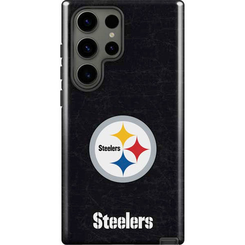 NFL Pittsburgh Steelers Distressed Galaxy S23 Ultra Pro Case