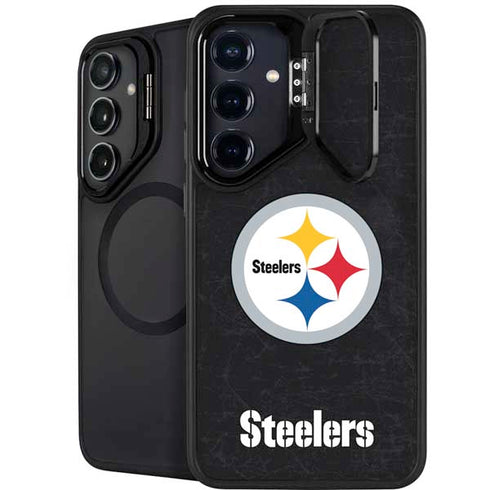 NFL Pittsburgh Steelers Distressed Galaxy S25 Kickstand Case