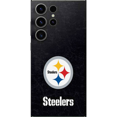 NFL Pittsburgh Steelers Distressed Galaxy S24 Ultra Skin