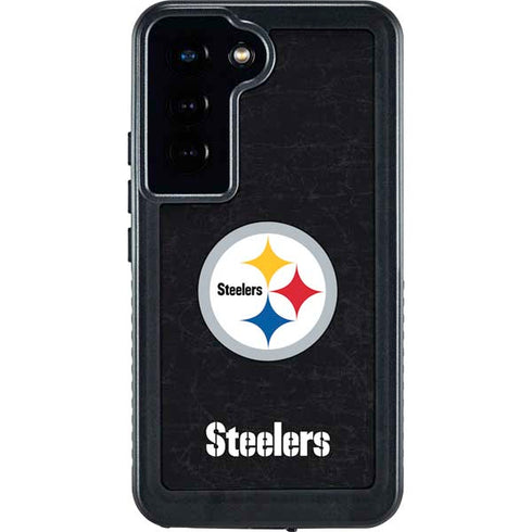 NFL Pittsburgh Steelers Distressed Galaxy S24 Waterproof Case