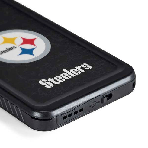 NFL Pittsburgh Steelers Distressed Galaxy S24 Waterproof Case