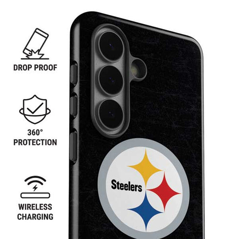 NFL Pittsburgh Steelers Distressed Galaxy S26 Plus Impact Case