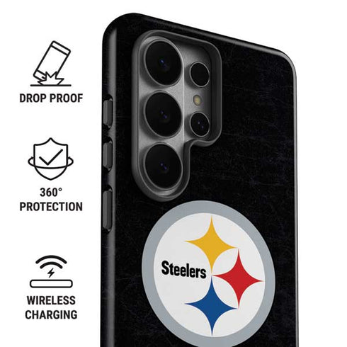 NFL Pittsburgh Steelers Distressed Galaxy S26 Ultra Impact Case