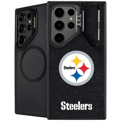 NFL Pittsburgh Steelers Distressed Galaxy S26 Ultra Kickstand Case