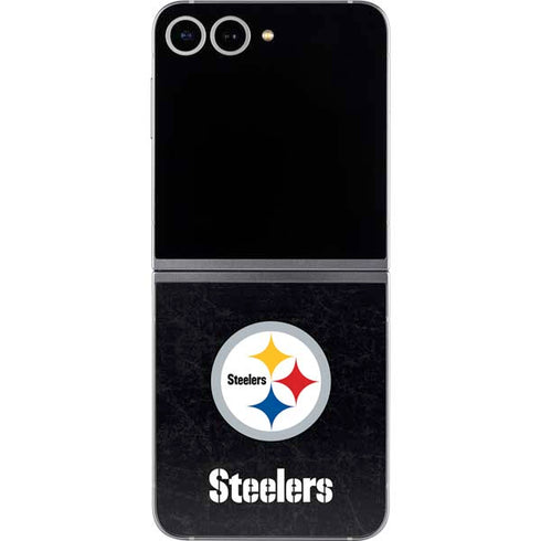NFL Pittsburgh Steelers Distressed Galaxy Z Flip6 Skin