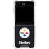 NFL Pittsburgh Steelers Distressed Galaxy Z Flip6 Clear Case