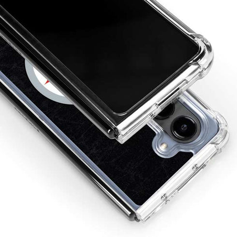 NFL Pittsburgh Steelers Distressed Galaxy Z Fold5 5G Clear Case