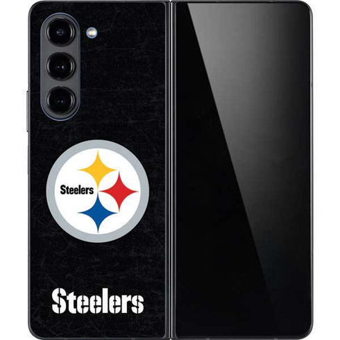 NFL Pittsburgh Steelers Distressed Galaxy Z Fold5 5G Skin