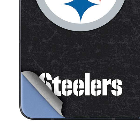 NFL Pittsburgh Steelers Distressed Galaxy Z Fold5 5G Skin