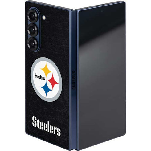 NFL Pittsburgh Steelers Distressed Galaxy Z Fold6 Skin
