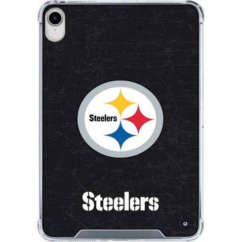 NFL Pittsburgh Steelers Distressed iPad 11th Gen (2025) Clear Case