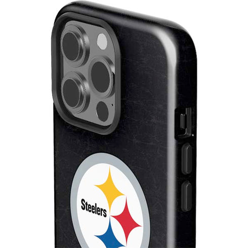 NFL Pittsburgh Steelers Distressed iPhone 15 Pro Impact Case