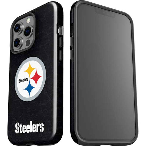 NFL Pittsburgh Steelers Distressed iPhone 15 Pro Impact Case