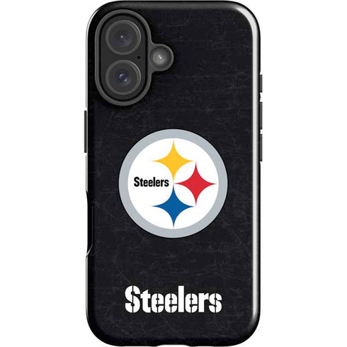 NFL Pittsburgh Steelers Distressed iPhone 16 Plus Impact Case