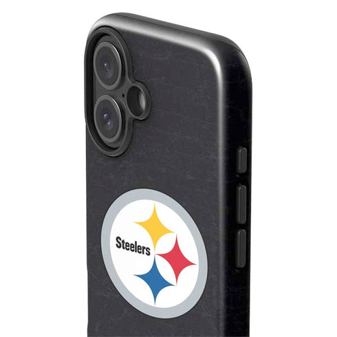 NFL Pittsburgh Steelers Distressed iPhone 16 Plus Impact Case
