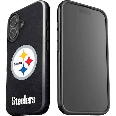 NFL Pittsburgh Steelers Distressed iPhone 16 Plus Impact Case