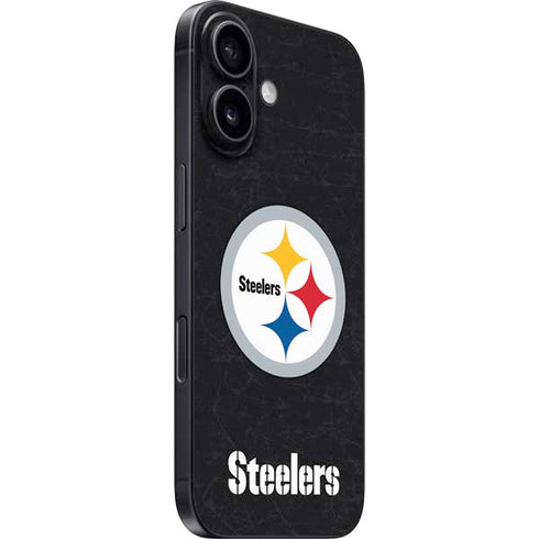 NFL Pittsburgh Steelers Distressed iPhone 16 Plus Skin