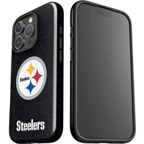 NFL Pittsburgh Steelers Distressed iPhone 16 Pro Impact Case